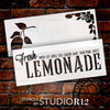 Fresh Lemonade 2 Part Stencil by StudioR12 | When Life Gives You Lemons | DIY Lemon Kitchen Decor | Paint Wood Signs | Select Size