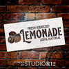 Fresh Squeezed Lemonade Stencil by StudioR12 | DIY Spring Lemon Kitchen & Home Decor | Craft & Paint Wood Signs | Select Size