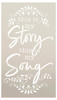 This is My Story This is My Song Hymn Stencil by StudioR12 | DIY Faith Home Decor | Craft & Paint Wood Sign | Reusable Mylar Template | Select Size