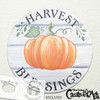 Harvest Blessings 2-Part Round Stencil by StudioR12 | DIY Autumn Pumpkin Home Decor Craft & Paint Fall Wood Sign Reusable Mylar Template | Select Size