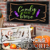 Candy for The Brave Stencil by StudioR12 | Craft DIY Halloween Trick or Treat Home Decor | Paint Fall Wood Sign Reusable Mylar Template | Select Size