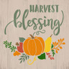 Harvest Blessing Pumpkin Stencil by StudioR12 | Craft DIY Fall Autumn Thanksgiving Home Decor | Paint Wood Sign Reusable Mylar Template | Select Size