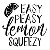 Easy Peasy Lemon Squeezy Script Stencil by StudioR12 | DIY Spring Lemon Kitchen Decor | Craft & Paint Farmhouse Wood Sign | Select Size