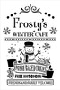 Frosty's Winter Cafe Stencil by StudioR12 | DIY Holiday Home & Kitchen Decor | Hot Cocoa & Coffee Bar | Paint Wood Signs | Select Size