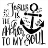 Jesus is The Anchor to My Soul Stencil by StudioR12 | DIY Inspirational Home Decor | Craft & Paint Wood Sign | Reusable Mylar Template | Select Size