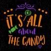 It's All About The Candy Stencil by StudioR12 | DIY Trick-or-Treat Home Decor | Craft & Paint Fall Wood Sign | Reusable Mylar Template | Select Size