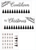 Countdown to Christmas 3-Part Stencil by StudioR12 | Tree Lights Numbers | Craft DIY Winter Holiday Home Decor | Paint Wood Sign | Four FEET