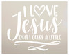 Love Jesus - Cuss a Little Stencil by StudioR12 | Craft DIY Funny Christian Home Decor | Paint Wood Sign | Reusable Mylar Template | Select Size