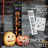 Come Sit for a Spell Stencil by StudioR12 | Craft DIY Halloween Home Decor | Paint Fall Porch Wood Sign | Reusable Mylar Template | Select Size