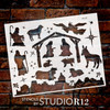 Away in a Manger Stencil by StudioR12 | DIY Nativity Scene & Christmas Home Decor | Craft & Paint Holiday Wood Signs | Select Size