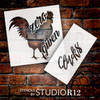 Zero Clucks Given Stencil by StudioR12 | Craft Rustic DIY Home Decor | Paint Farmhouse Wood Sign | Reusable Mylar Template | Select Size