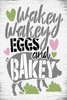 Wakey Wakey Eggs and Bakey Stencil by StudioR12 | Craft DIY Kitchen Home Decor | Paint Farmhouse Wood Sign | Reusable Mylar Template | Select Size