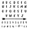 Hand-Drawn Ink Full Alphabet Stencil by StudioR12 | Reusable Lettering Stencils | DIY Journaling & Scrapbooking | Select Size