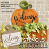 Welcome Embellished Script Stencil by StudioR12 | Craft DIY Farmhouse Home Decor | Paint Family Wood Sign | Reusable Mylar Template | Select Size