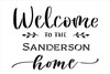 Welcome to The Family Home Personalized Stencil by StudioR12 | DIY Front Door Porch & Home Decor | Paint Wood Signs | Select Size