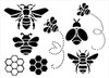 Bee Embellishments Stencil by StudioR12 | Craft DIY Spring Home Decor | Paint Wood Sign | Reusable Mylar Template | Select Size