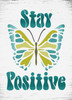 Stay Positive with Butterfly Stencil by StudioR12 | Craft DIY Boho Home Decor | Paint Inspirational Wood Sign | Reusable Mylar Template | Select Size