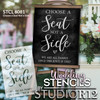 Choose A Seat Not A Side by StudioR12 | Craft DIY Wedding Decor | Paint Wood Sign | Reusable Mylar Template | Select Size