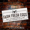 Fresh Eggs from Spoiled Rotten Hens Stencil by StudioR12 | Craft DIY Farmhouse Home Decor | Paint Wood Sign | Reusable Mylar Template | Select Size