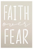 Faith Over Fear Stencil by StudioR12 | Craft DIY Inspirational Home Decor | Paint Wood Sign | Reusable Mylar Template | Select Size