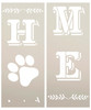 Home with Dog Paw Tall Porch Sign Stencil by StudioR12 | DIY Outdoor Pet Home Decor | Craft Vertical Wood Leaner Signs | 4 ft