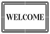 Classic Welcome with Border Stencil by StudioR12 | Craft DIY Doormat | Paint Fun Outdoor Home Decor | Select Size