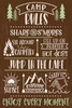 Camp Rules Stencil by StudioR12 | Craft DIY Outdoor Home Decor | Paint Camping Wood Sign | Reusable Mylar Template | Select Size