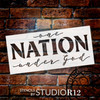 One Nation Under God Stencil by StudioR12 | Craft DIY Patriotic Home Decor | Paint Fourth of July Wood Sign | Reusable Mylar Template | Select Size