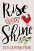 Rise and Shine Coffee Time Stencil by StudioR12 | Craft DIY Kitchen & Coffee Bar Home Decor | Paint Wood Sign | Reusable Mylar Template | Select Size