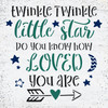 Twinkle Twinkle Little Star Stencil by StudioR12 | Craft DIY Children's Home Decor | Paint Nursery Wood Sign | Reusable Mylar Template | Select Size