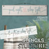 Good Night Sleep Tight Script Stencil with Heart by StudioR12 | DIY Oversize Bedroom Decor | Paint Jumbo Wood Signs | Select Size