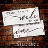 Every Family Has A Story Stencil by StudioR12 | DIY Oversize Home Decor | Craft & Paint Extra Large Welcome Wood Sign | Select Size