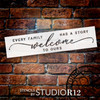 Every Family Has A Story Stencil by StudioR12 | DIY Oversize Home Decor | Craft & Paint Extra Large Welcome Wood Sign | Select Size