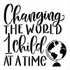 Changing the World Stencil by StudioR12 | Craft DIY Classroom Decor | Paint Teacher Wood Sign | Reusable Mylar Template | Select Size