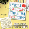 I'm A Cool Teacher Stencil by StudioR12 | Craft DIY Classroom Decor | Paint Teacher Wood Sign | Reusable Mylar Template | Select Size