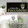 What The Fucculent Funny Stencil by StudioR12 | Craft DIY Sunroom Decor | Paint Plant Lover Sign | Reusable Mylar Template | Select Size