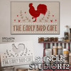 The Early Bird Cafe Rooster Stencil by StudioR12 | Craft DIY Rustic Home Decor | Paint Kitchen Sign | Select Size