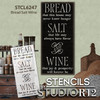 Bread, Salt, and Wine Movie Quote Stencil by StudioR12 | It's a Wonderful Life Inspired DIY Kitchen & Living Room Decor | Housewarming | Select Size