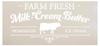 Embellished Farm Fresh Milk & Cream Stencil by StudioR12 | Craft DIY Farmhouse Kitchen Decor | Paint Rustic Wall Hanging Sign for Pantry | Select Size