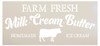 Vintage Farm Fresh Milk and Cream Stencil by StudioR12 | Craft DIY Farmhouse Kitchen Decor | Paint Rustic Wall Hanging Sign for Pantry | Select Size