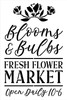 Blooms & Bulbs Fresh Flower Market Stencil by StudioR12 | Summer, Farmer's Market | Craft DIY Garden & Patio Decor | Painting Ideas | Select Size