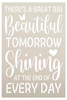 Great Big Beautiful Tomorrow Stencil by StudioR12 | Positive, Inspirational Quotes | Craft DIY Home Decor | Paint Fabric, Wood Sign | Select Size