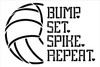 Bump, Set, Spike, Repeat Volleyball Stencil by StudioR12 | Athlete Volleyball Player | Craft DIY Sports Decor | Paint Outdoor Wood Sign | Select Size