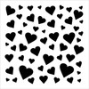 Handmade Hearts Stencil Pattern by StudioR12 | Art & Crafts for Kids | Paint Heart Backgrounds Scrapbooking Cards Walls Cakes Cookies | Select Size
