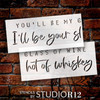 Glass of Wine Shot of Whiskey Stencil by StudioR12 | Country Song Lyrics | Craft DIY Jumbo Farmhouse Decor | Paint Oversize Wood Signs | Select Size