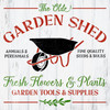 The Olde Garden Shed Stencil by StudioR12 | Fresh Flowers & Plants | Craft DIY Greenhouse Theme Decor | Easy Painting Idea | Select Size