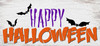Spooky Happy Halloween Stencil with Bats by StudioR12 | Pumpkin Carving | Craft DIY Halloween Decorations | Paint Outdoor Wood Signs | Select Size