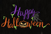 Script Happy Halloween Stencil with Jack-o-Lantern by StudioR12 | Craft DIY Halloween Decor | Pumpkin Carving | Paint Porch Wood Signs | Select Size