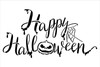 Script Happy Halloween Stencil with Jack-o-Lantern by StudioR12 | Craft DIY Halloween Decor | Pumpkin Carving | Paint Porch Wood Signs | Select Size