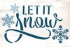 Let It Snow with Snowflakes Stencil by StudioR12 - Select Size - USA Made - Craft DIY Christmas Home Decor | Paint Holiday Word Art Sign | Reusable Mylar Template